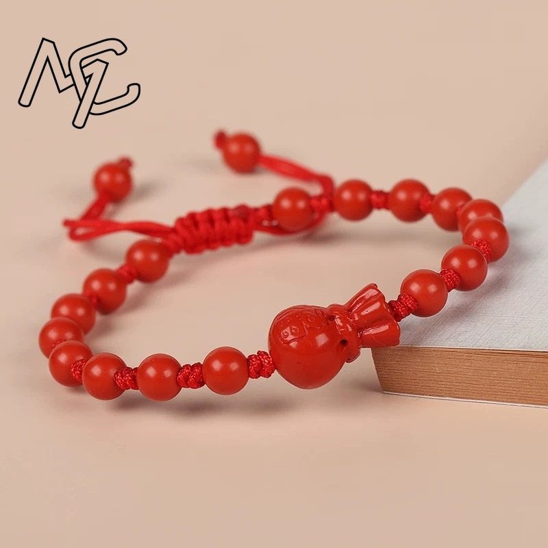 Genuine Red Cinnabar Lion Danc - đánh giá và giá Gemstone Bracelet Healing
