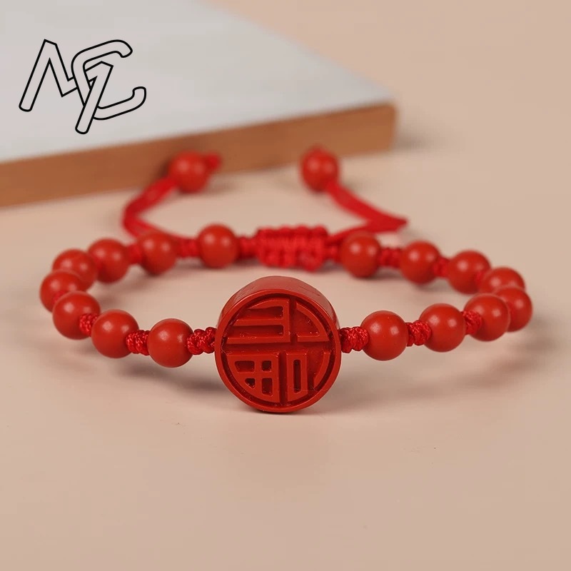 Genuine Red Cinnabar Lion Danc - đánh giá và giá Gemstone Bracelet Healing
