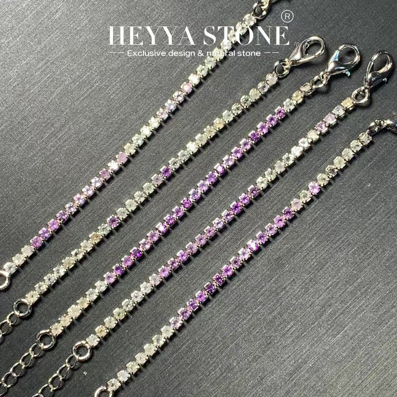 HEYYA STONE Natural Amethyst C - đánh giá và giá Gemstone Bracelet Healing
