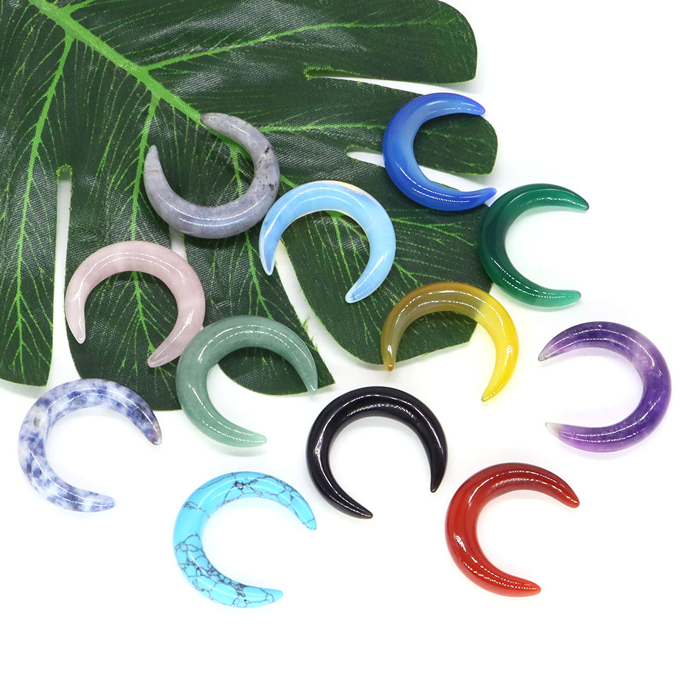 30mm Crescent Moon Shape Natur - đánh giá và giá Gemstone Bracelet Healing
