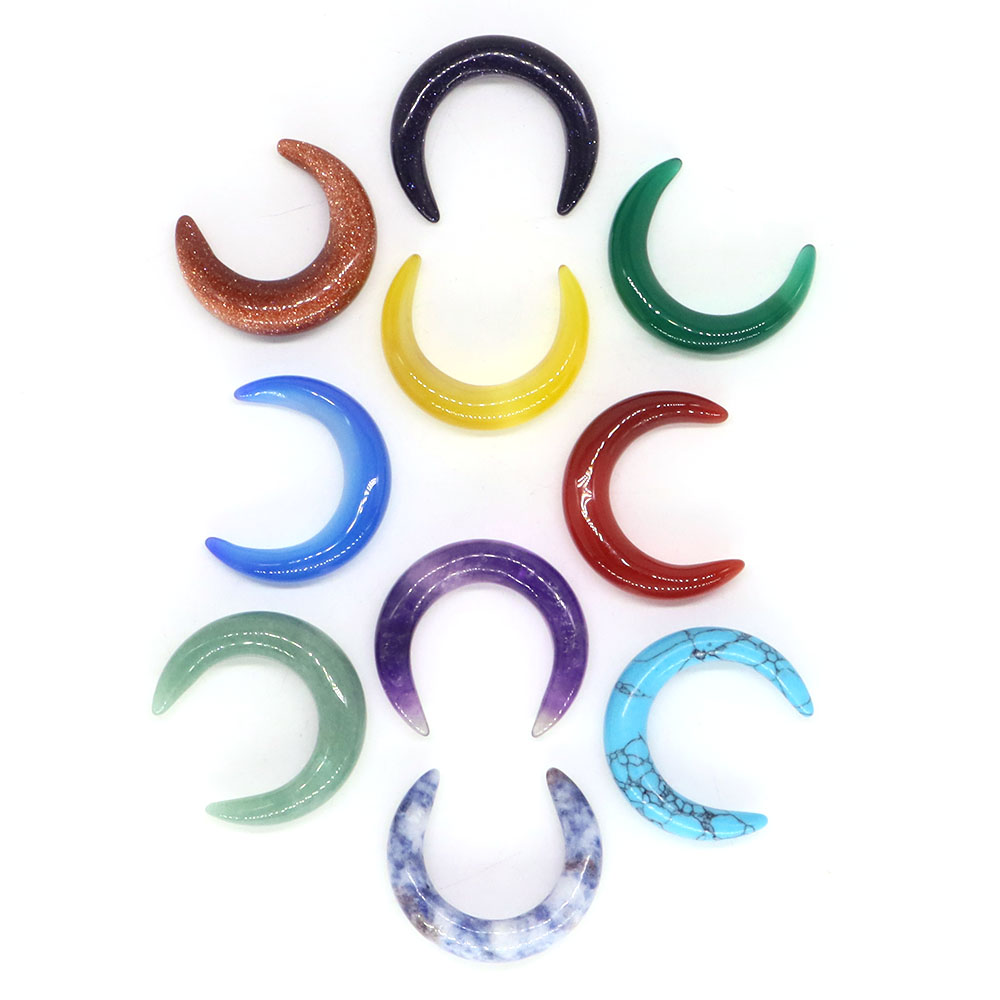 30mm Crescent Moon Shape Natur - đánh giá và giá Gemstone Bracelet Healing