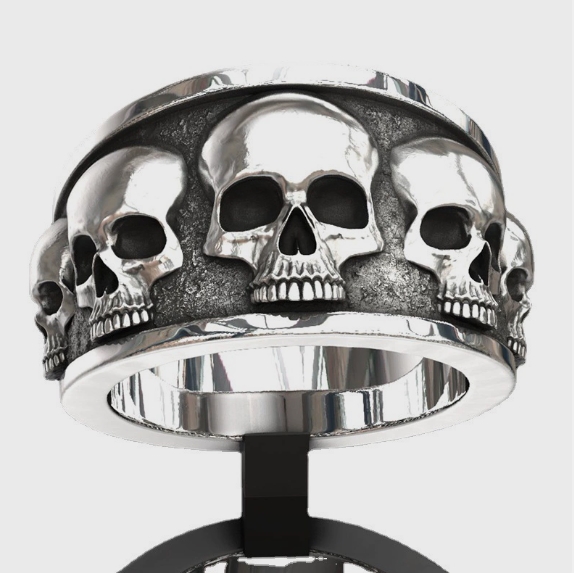 New Hot Selling Classic Stainl - đánh giá và giá Gothic Skull Ring
