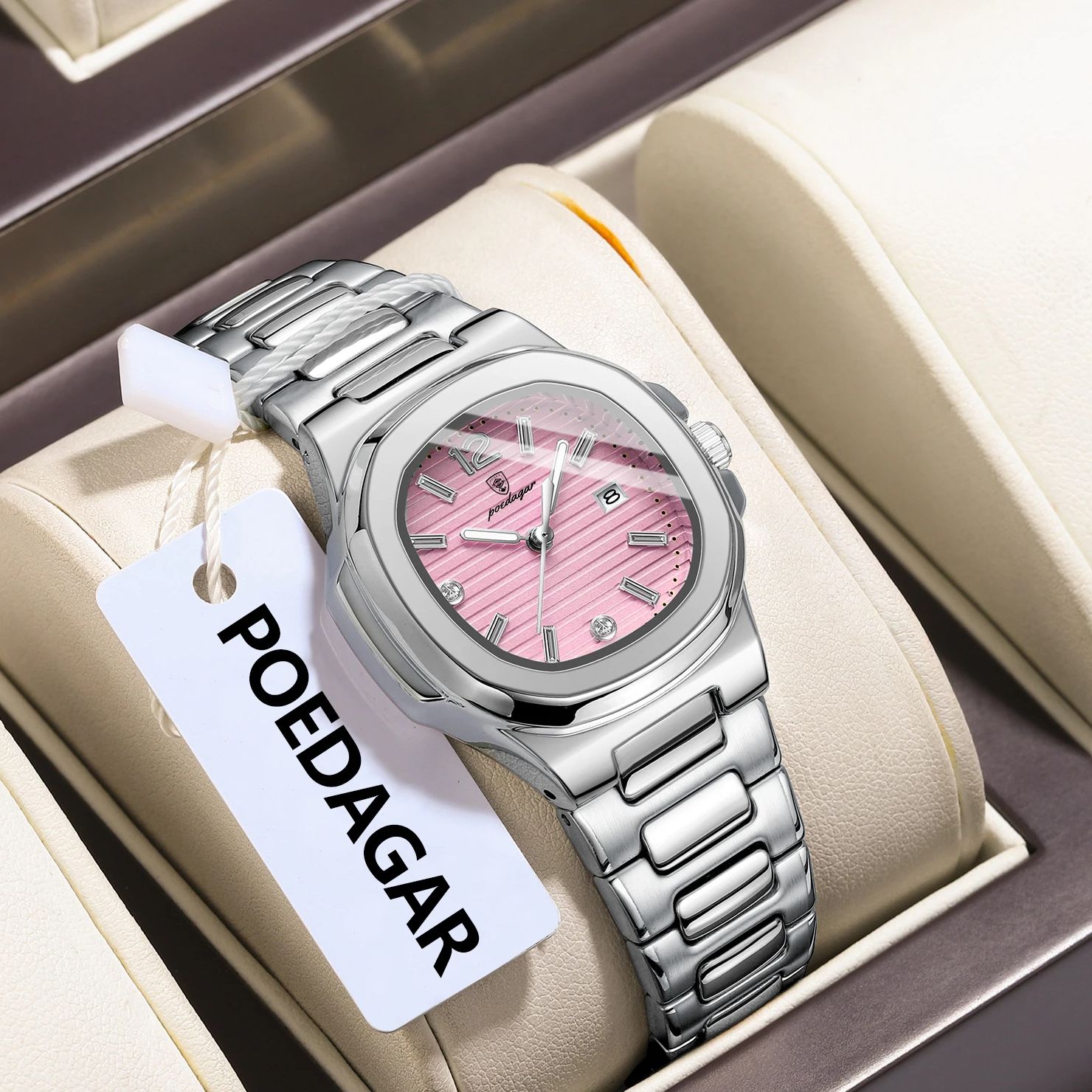 POEDAGAR Square Fashion Woman  - đánh giá và giá High Jewelry Watches