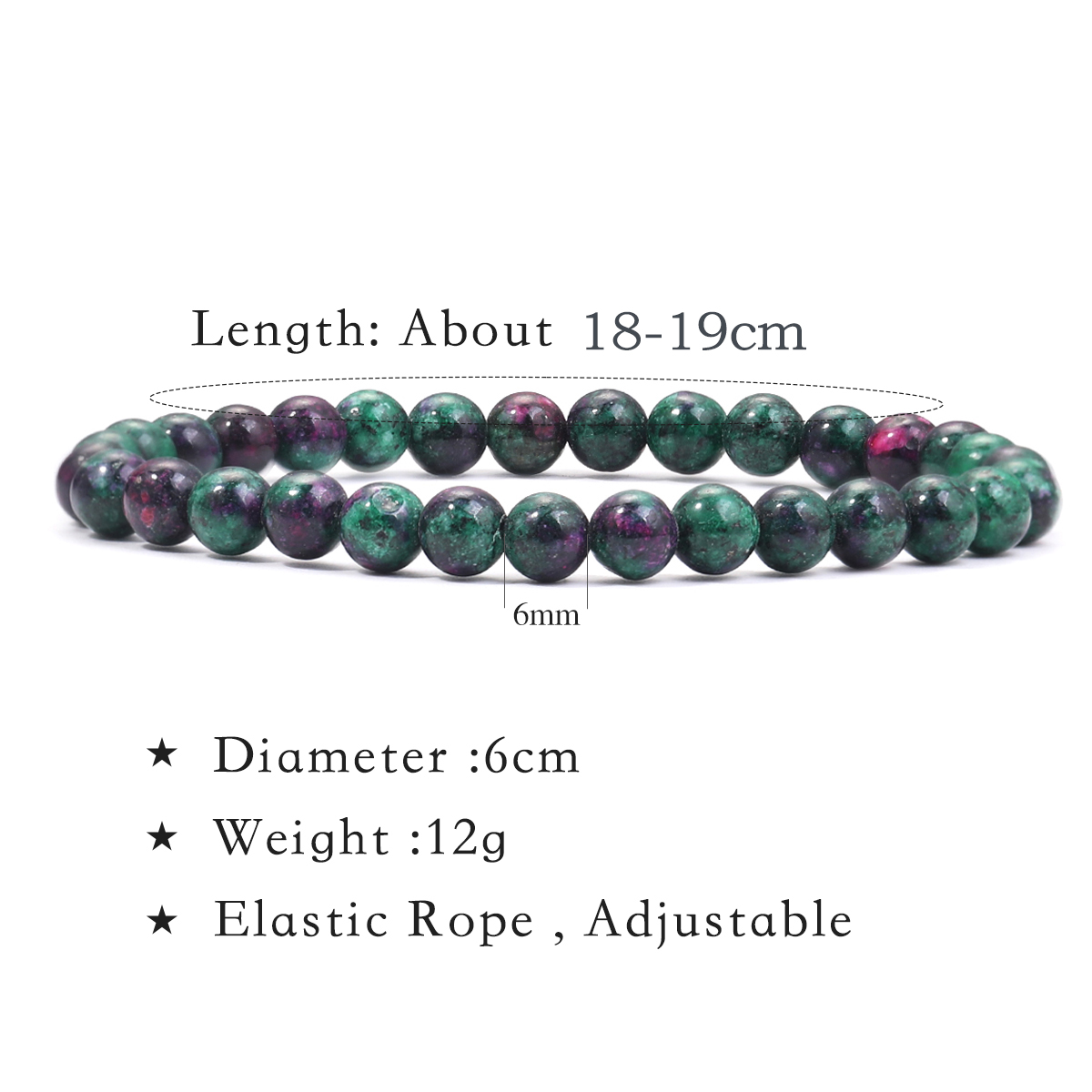 6mm Natural Gemstone Bracelet  - đánh giá và giá Gemstone Bracelet Healing