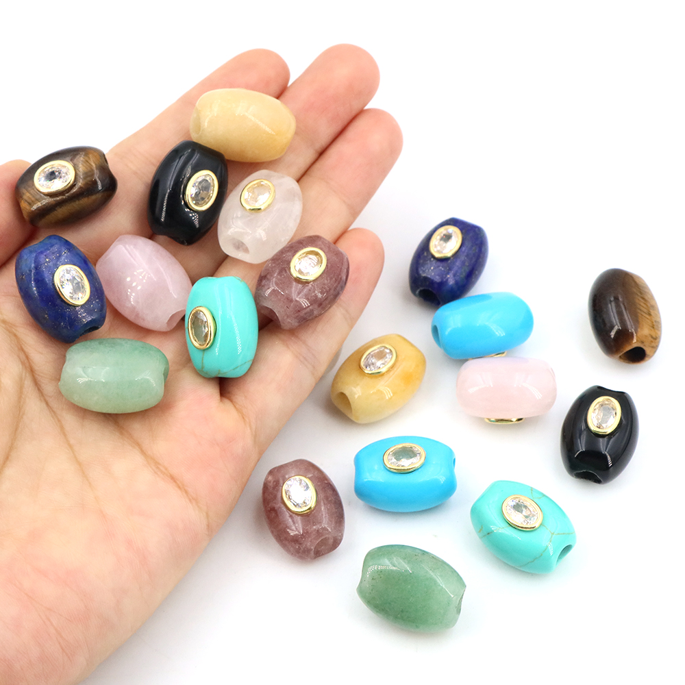 Natural Stone Big Hole Flat Bu - đánh giá và giá Gemstone Bracelet Healing