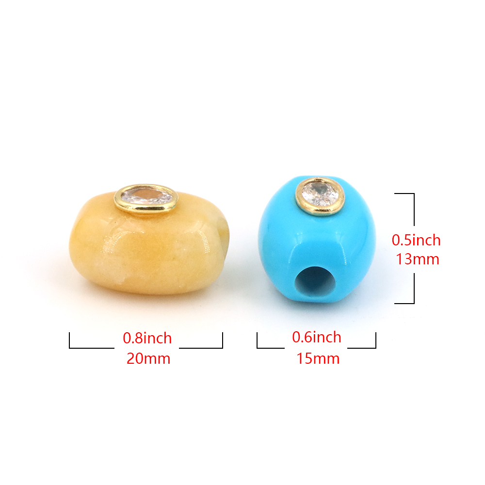 Natural Stone Big Hole Flat Bu - đánh giá và giá Gemstone Bracelet Healing