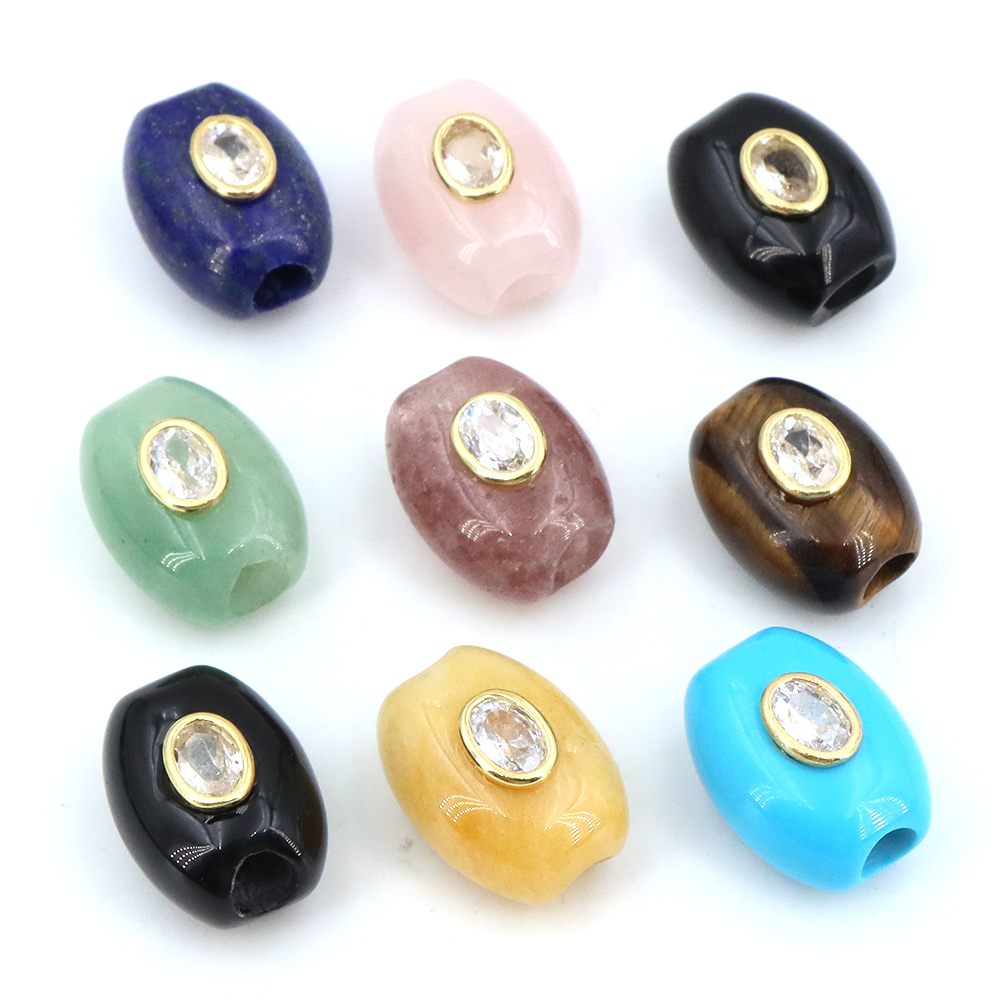 Natural Stone Big Hole Flat Bu - đánh giá và giá Gemstone Bracelet Healing