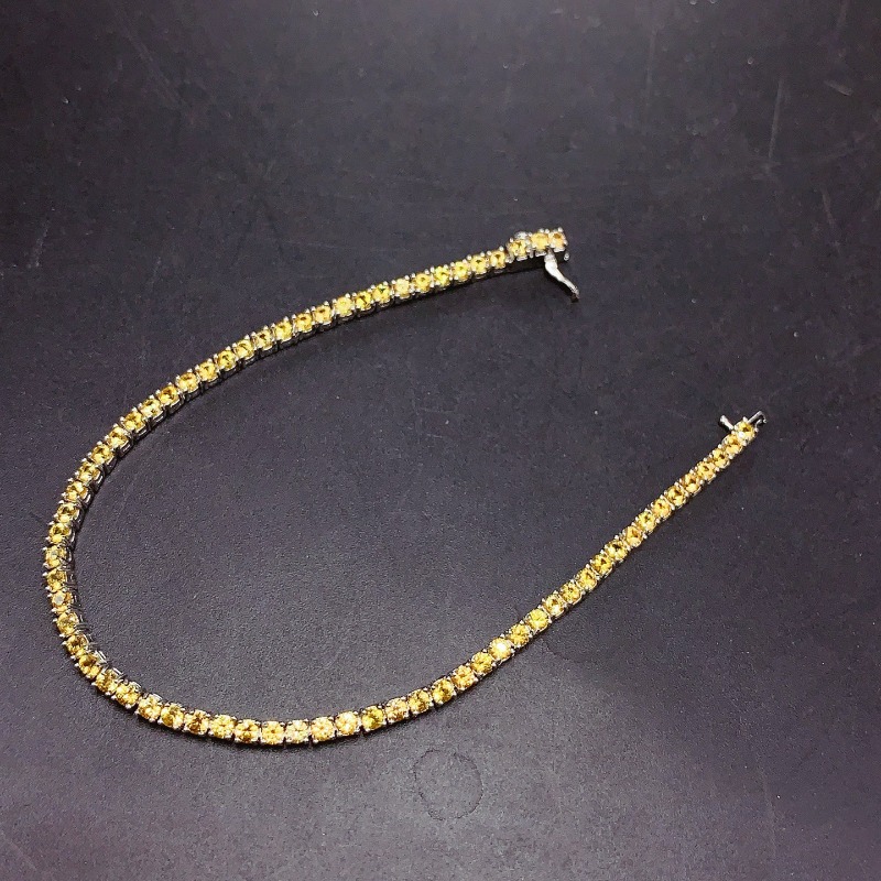 Natural  Citrine Tennis Bracel - đánh giá và giá Gemstone Bracelet Healing