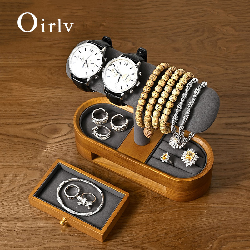 Oirlv Solid Wood Watch Organiz - đánh giá và giá Watches Jewelry Holder