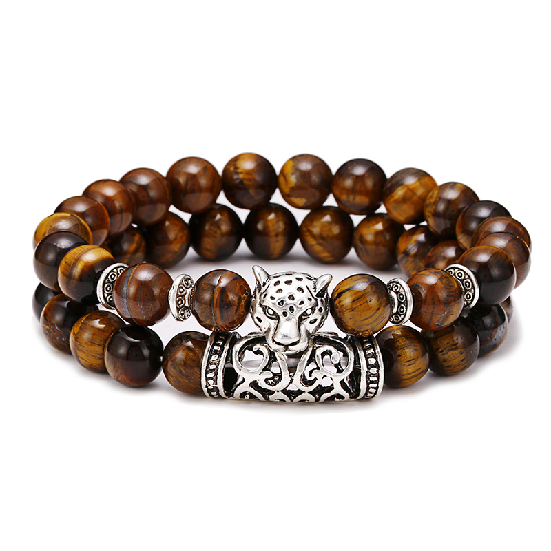 Premium 2Pcs/Set Leopard Beade - đánh giá và giá Gemstone Bracelet Healing