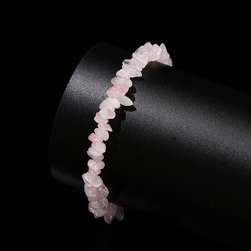 JD Natural Pink Quartz Gravel  - đánh giá và giá Gemstone Bracelet Healing