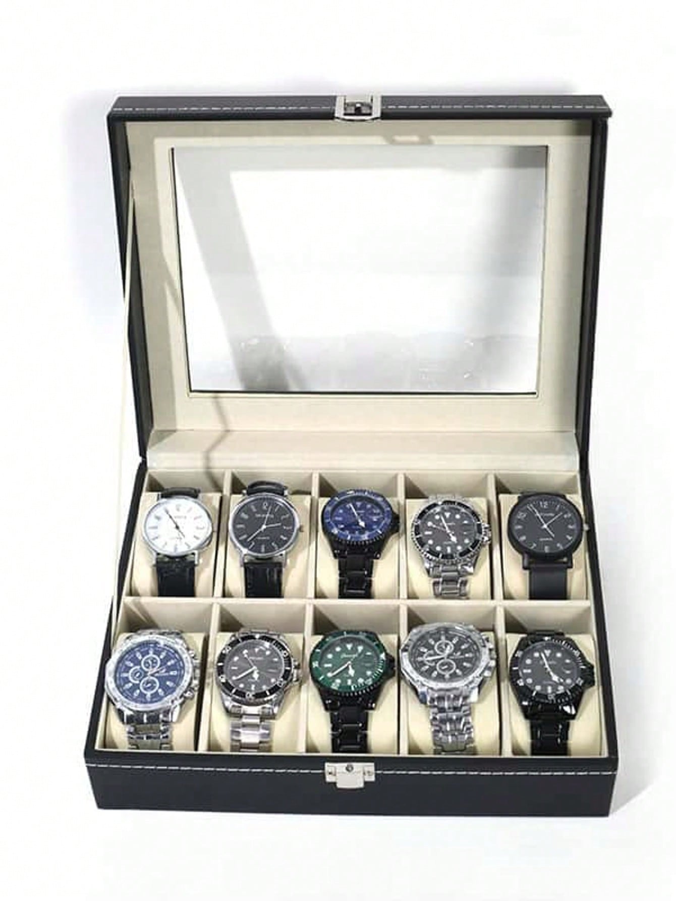 Leather Watch Box with Lock, L - đánh giá và giá High Jewelry Watches