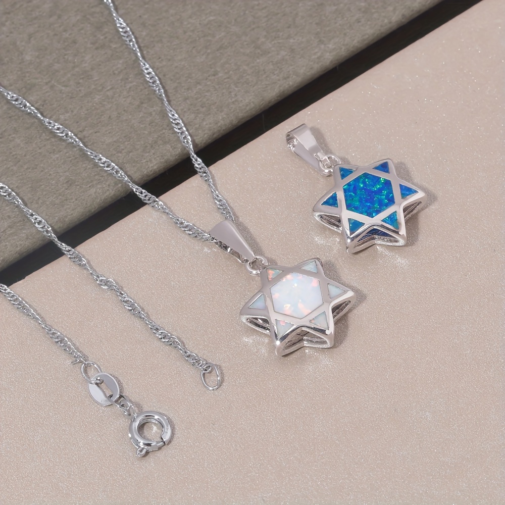Star of David Opal Pendant Nec - đánh giá và giá Jewelry & Watches Sp Z Oo Janów Lubelski